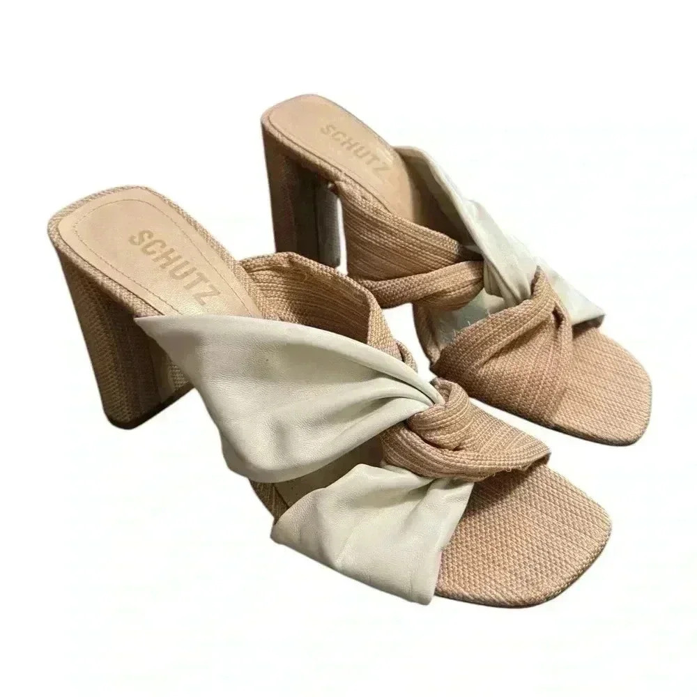 Schutz Leather Wendy Sandals Size 7